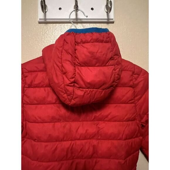 Mini Boden Pack Away Jacket Coat Puffer Red Blue Water Resistant Youth Size 5-6 - Picture 6 of 16